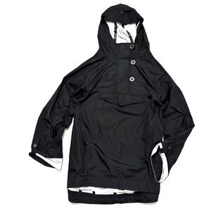 Lululemon sz M / L Ride On Anorak in Black Rain Jacket Nylon Pullover Reflective